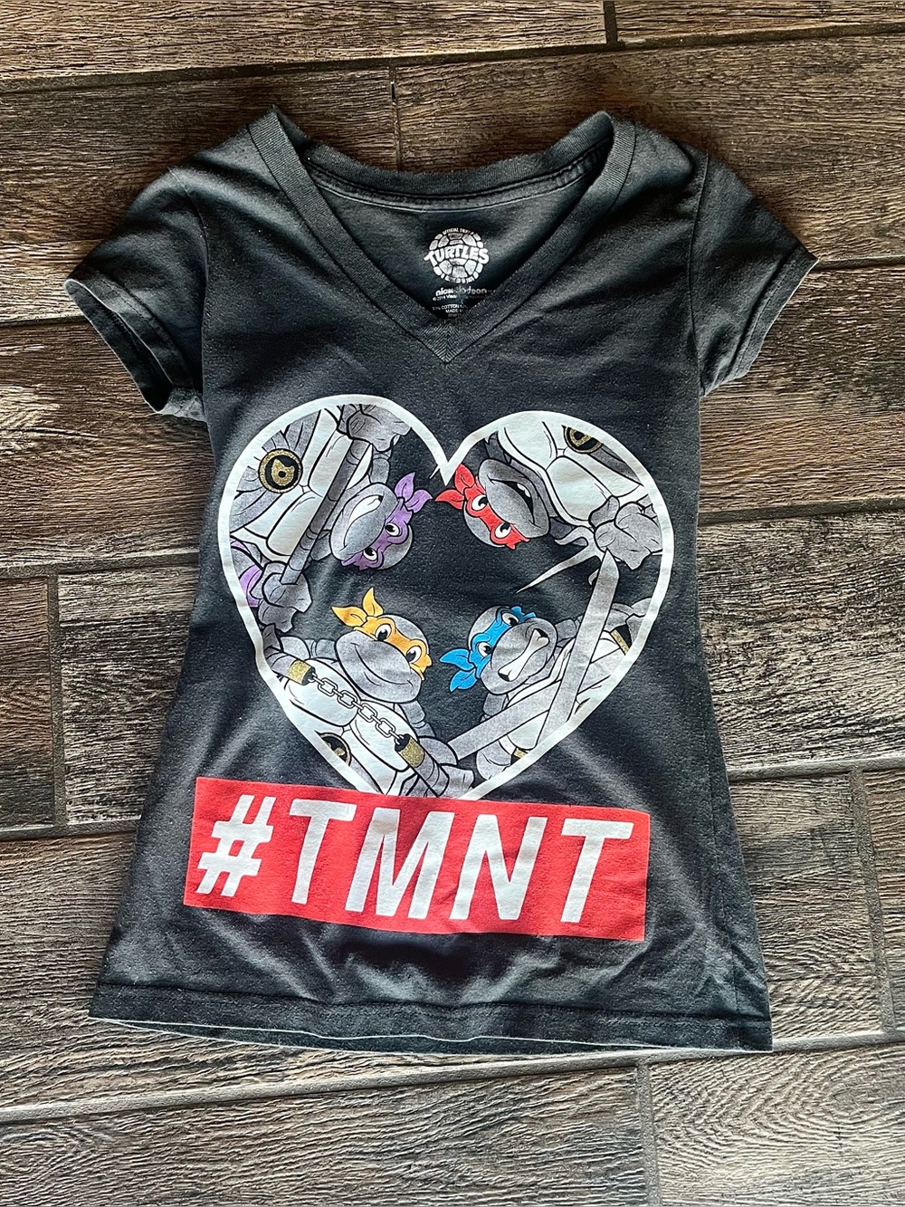 Nickelodeon Teenage Mutant Ninja Turtles fitted t shirt S juniors #TMNT